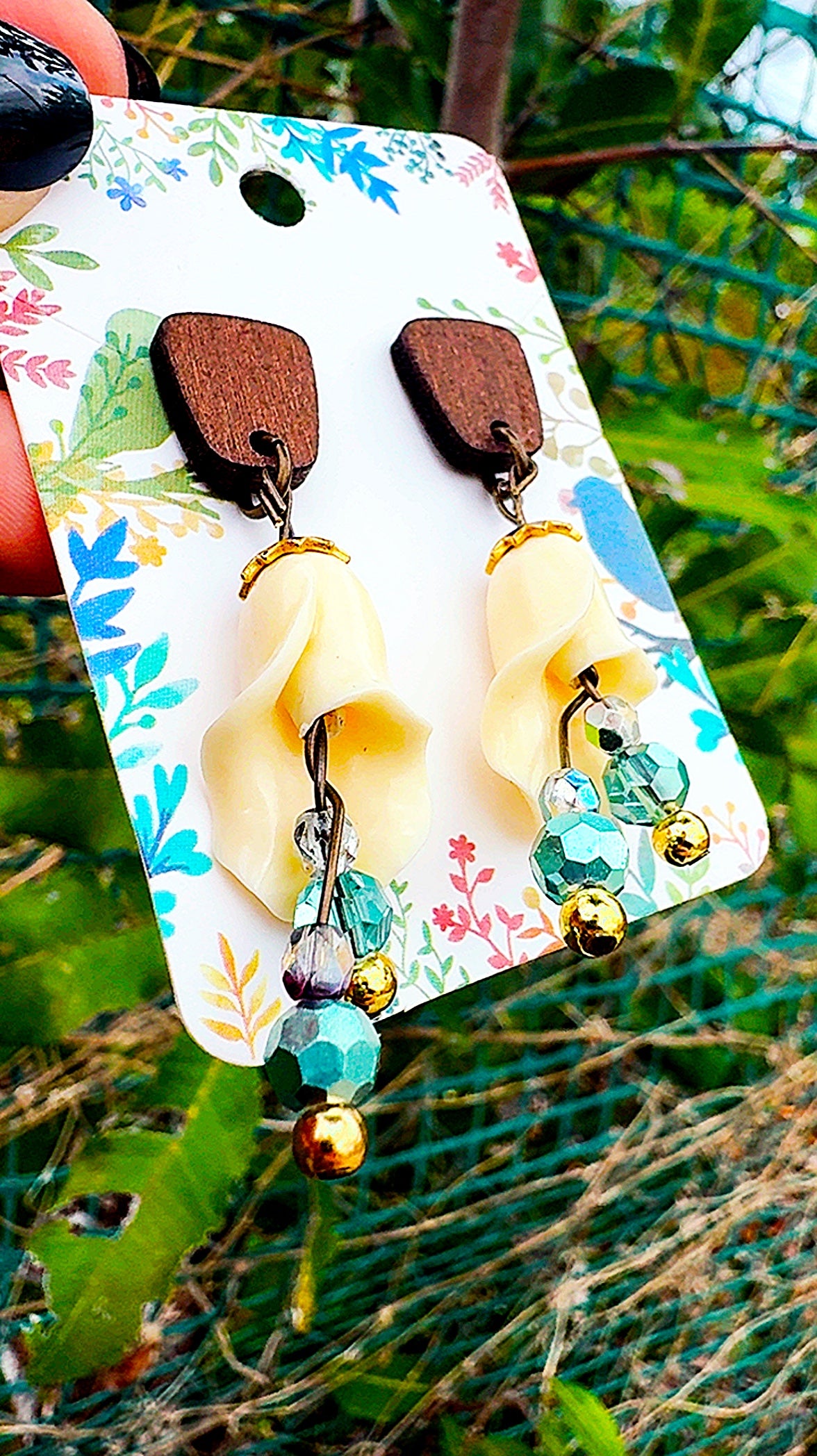 Woodland Flower Earrings | Boho Floral Dangle Earrings | Cottagecore Jewelry | Fairycore Gift | Nature Inspired Earrings