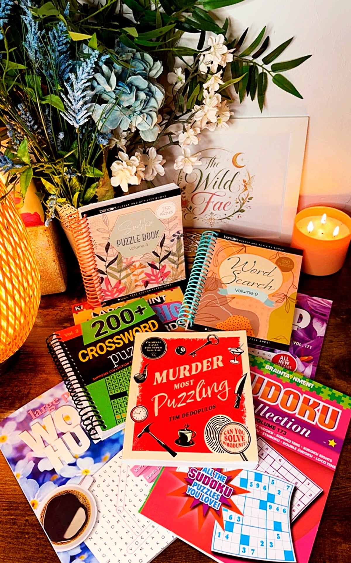 Cozy Night In with a Puzzle Book Box | Cozy Gift | Self Care Relaxing