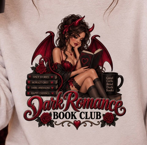 Dark Romance Book Club Cozy Crewneck or Long Sleeve Tshirt