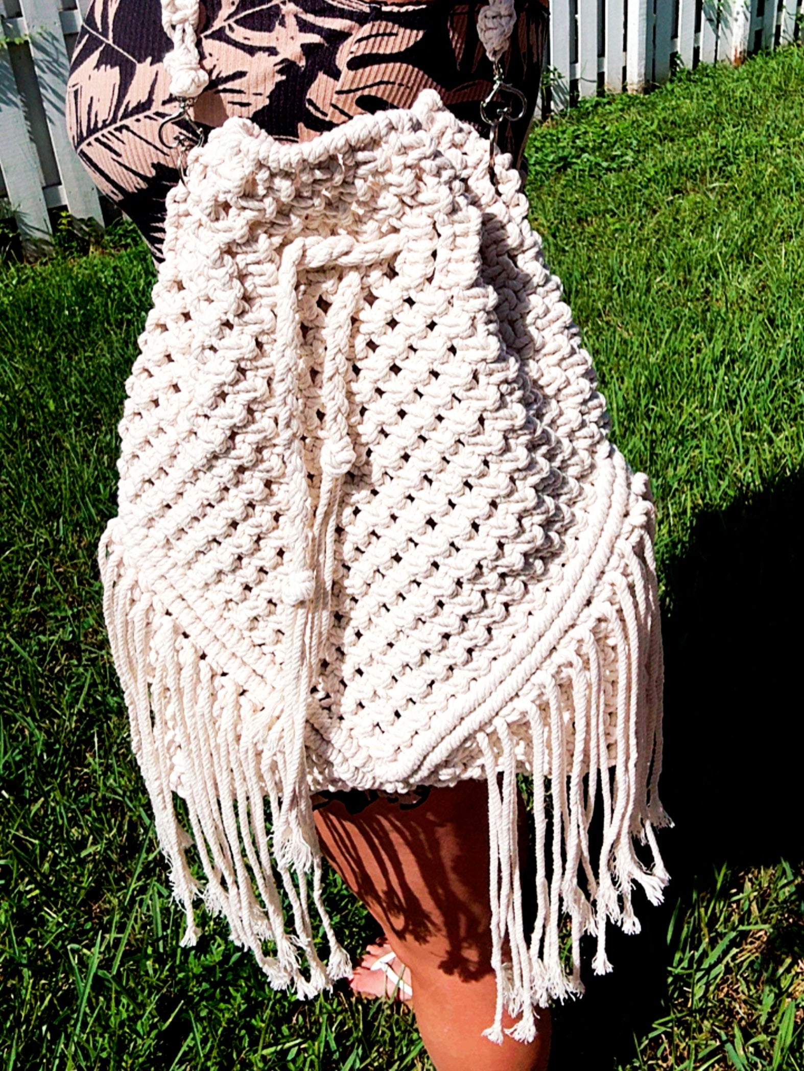 Boutique Handmade Macrame Cotton Shoulder Bag