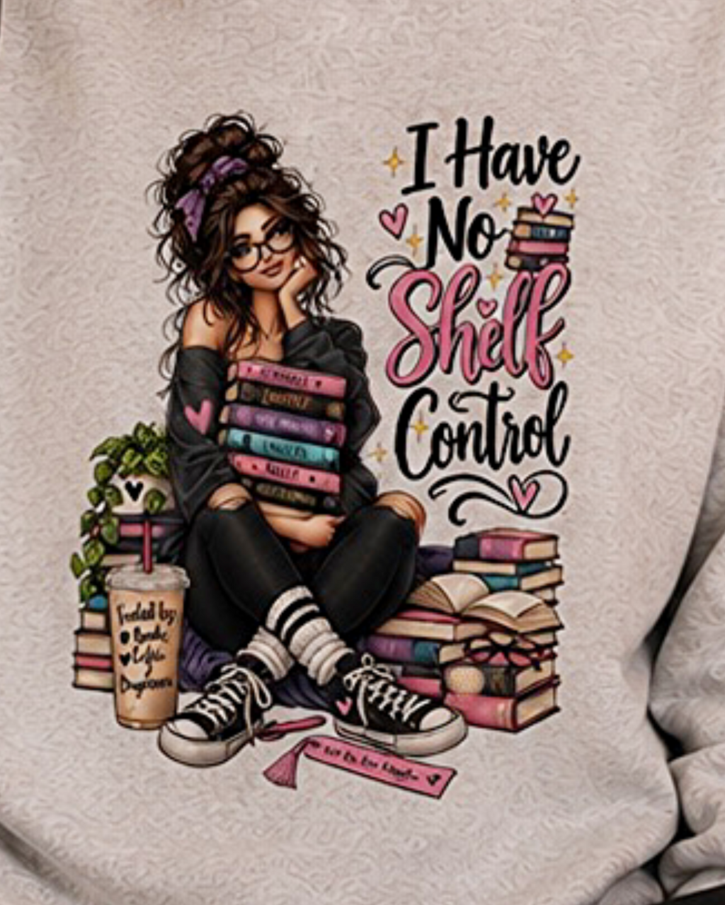 I Have No Shelf Control Cozy Crewneck or Long Sleeve Tshirt