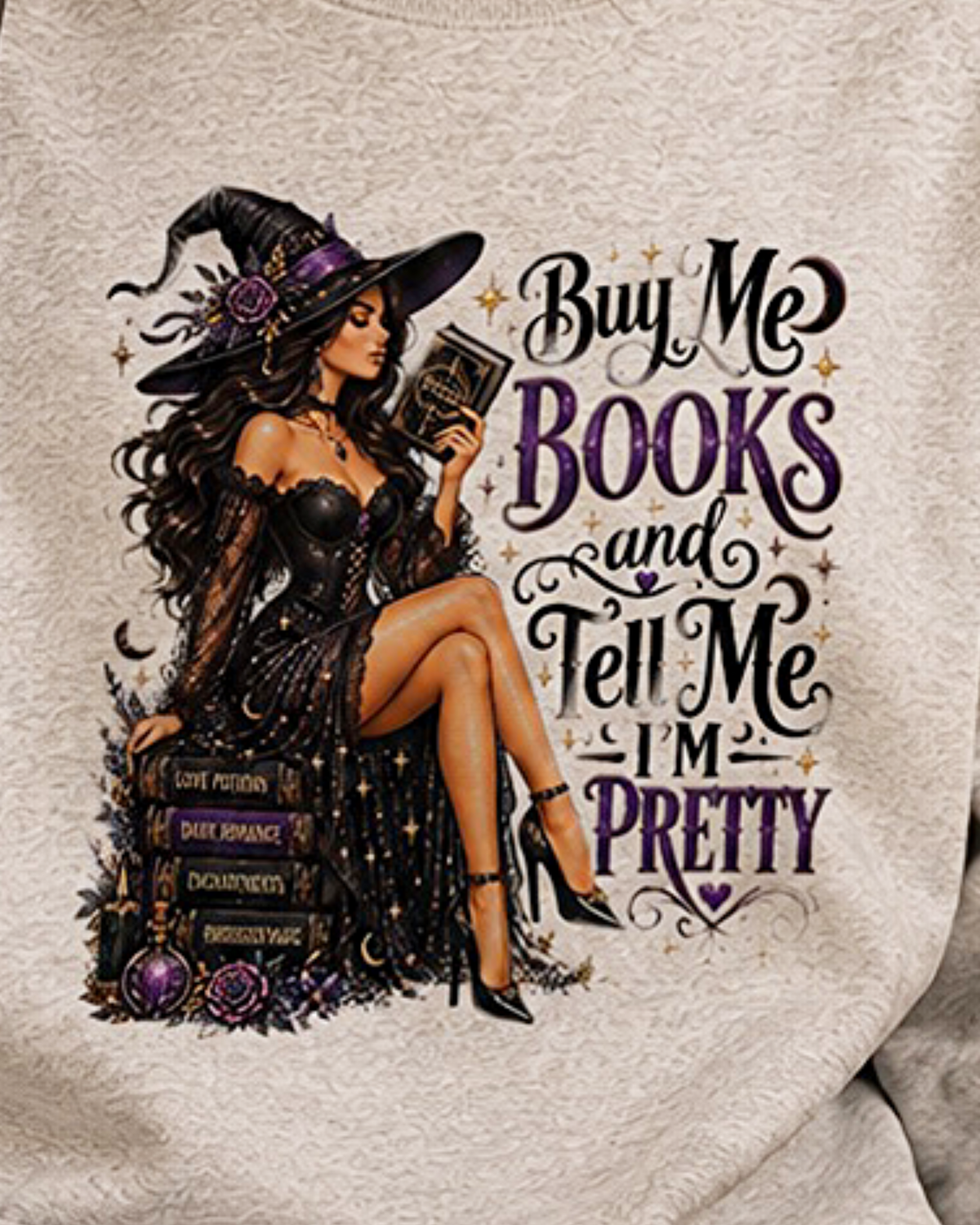 Buy Me Books and Tell Me I'm Pretty Cozy Crewneck or Long Sleeve Tshirt