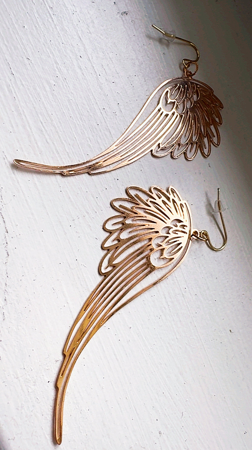 Gold Filigree Angel or Fairy Wing Earrings