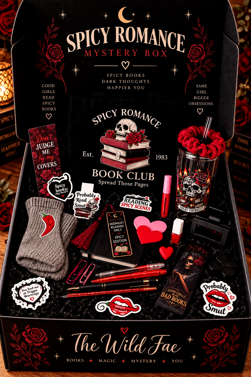 Spicy Romance Mystery Book Box