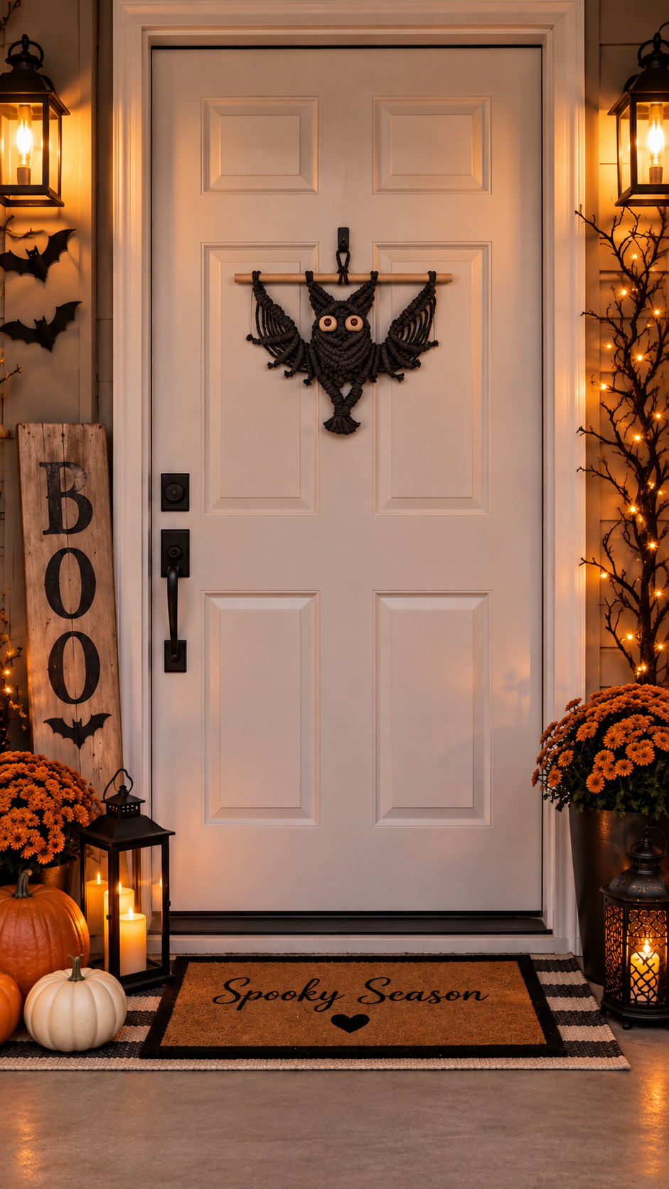 Macrame Halloween Bat Wall Hanging | Spooky Season Home Decor | Handmade