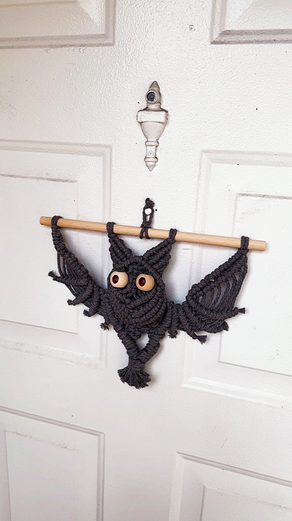 Macrame Halloween Bat Wall Hanging | Spooky Season Home Decor | Handmade