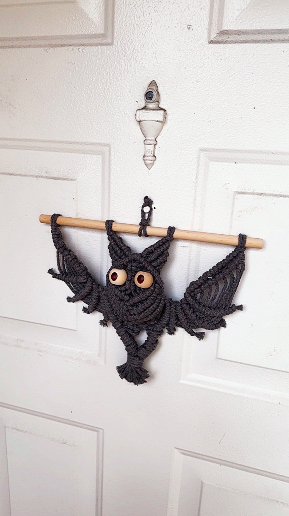 Macrame Halloween Bat Wall Hanging | Spooky Season Home Decor | Handmade