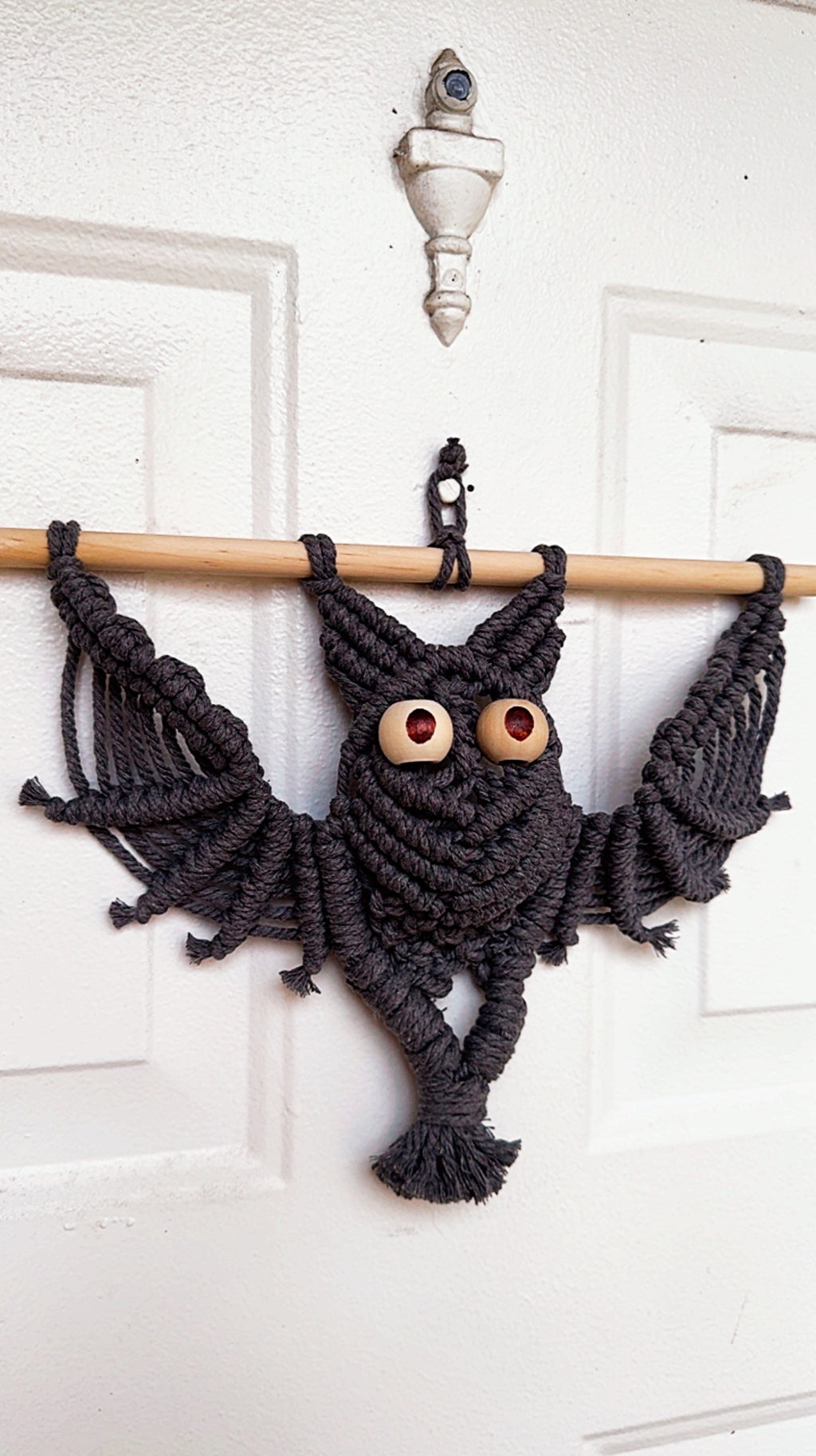 Macrame Halloween Bat Wall Hanging | Spooky Season Home Decor | Handmade