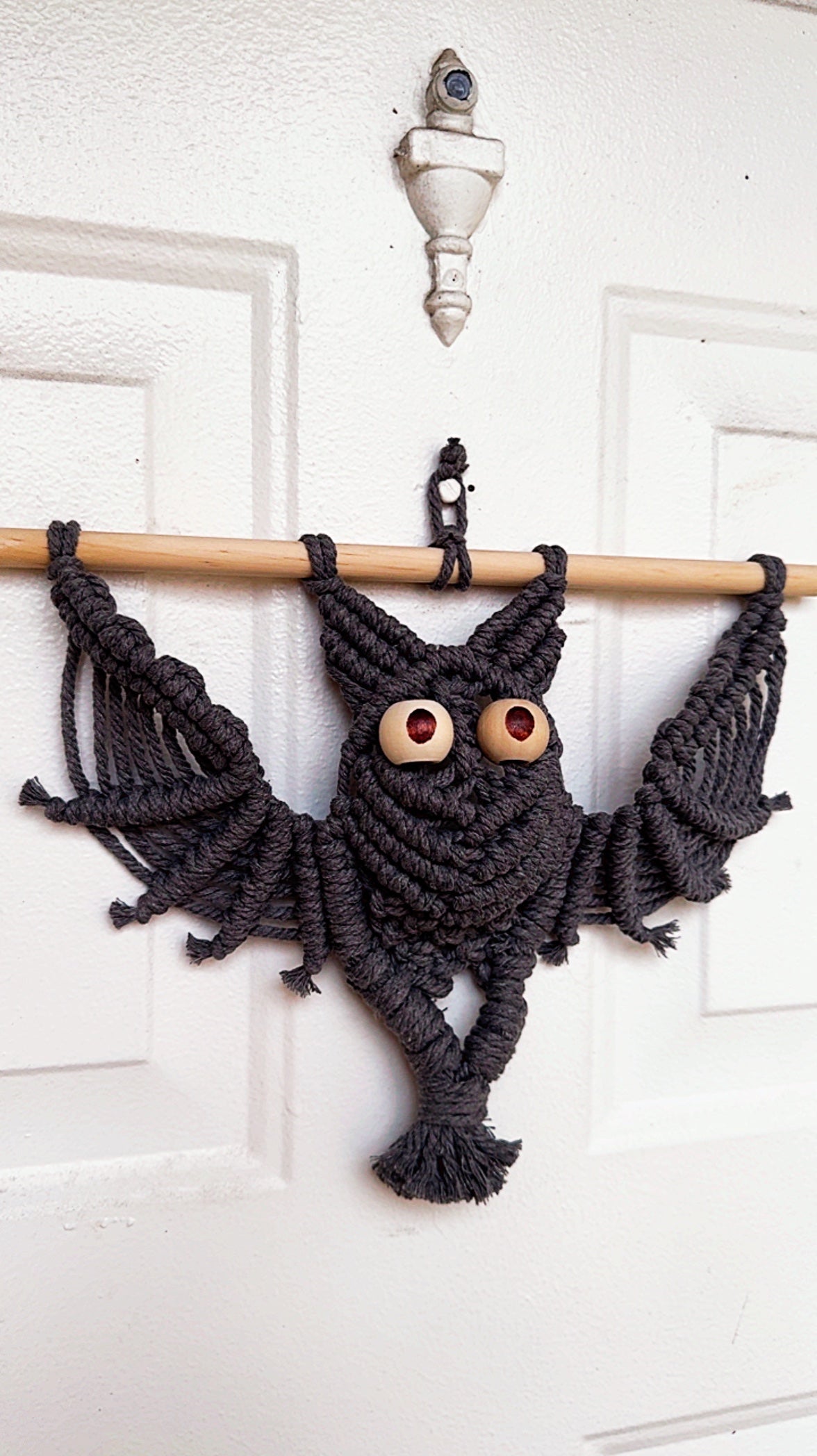 Macrame Halloween Bat Wall Hanging | Spooky Season Home Decor | Handmade