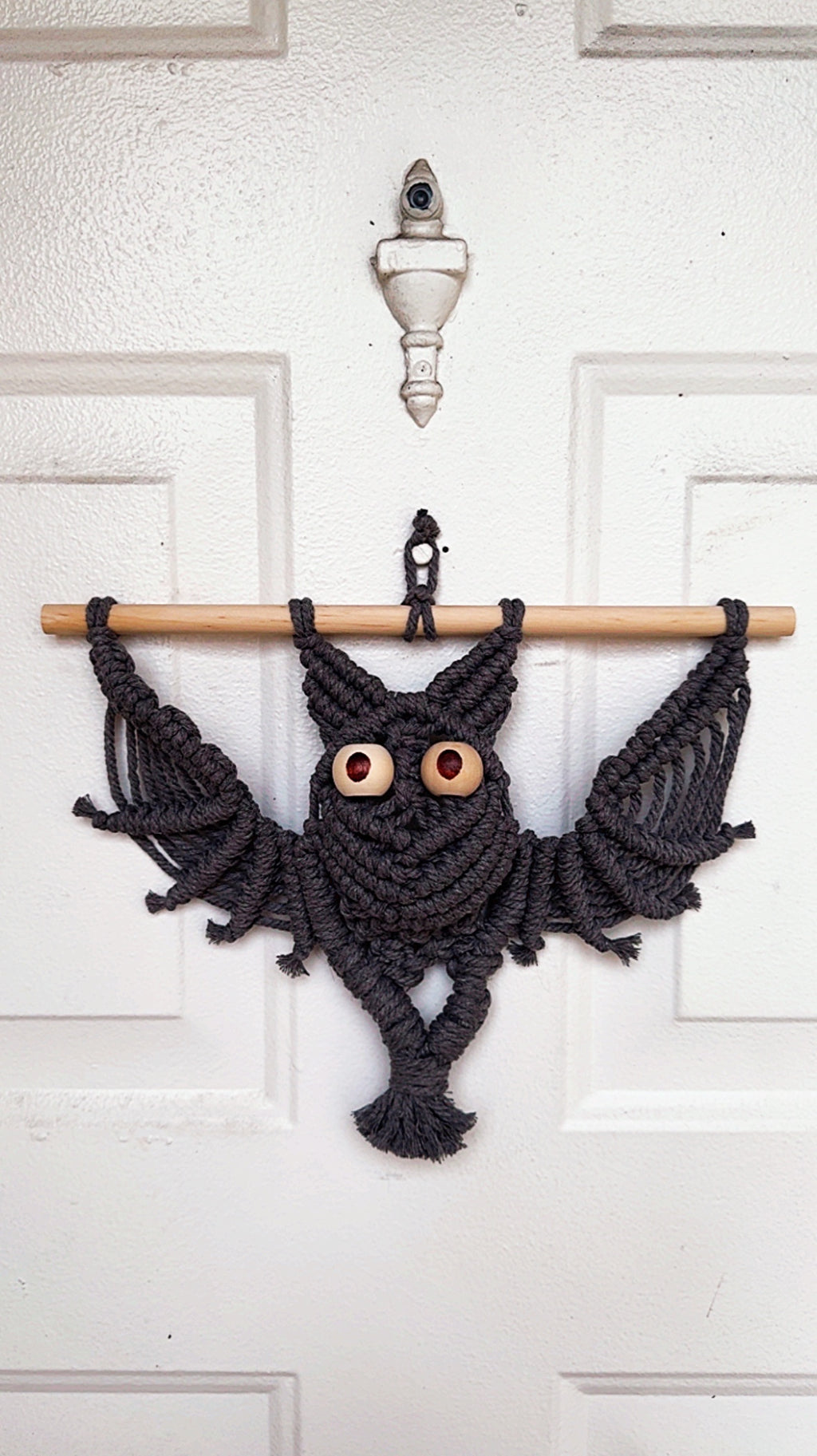 Macrame Halloween Bat Wall Hanging | Spooky Season Home Decor | Handmade