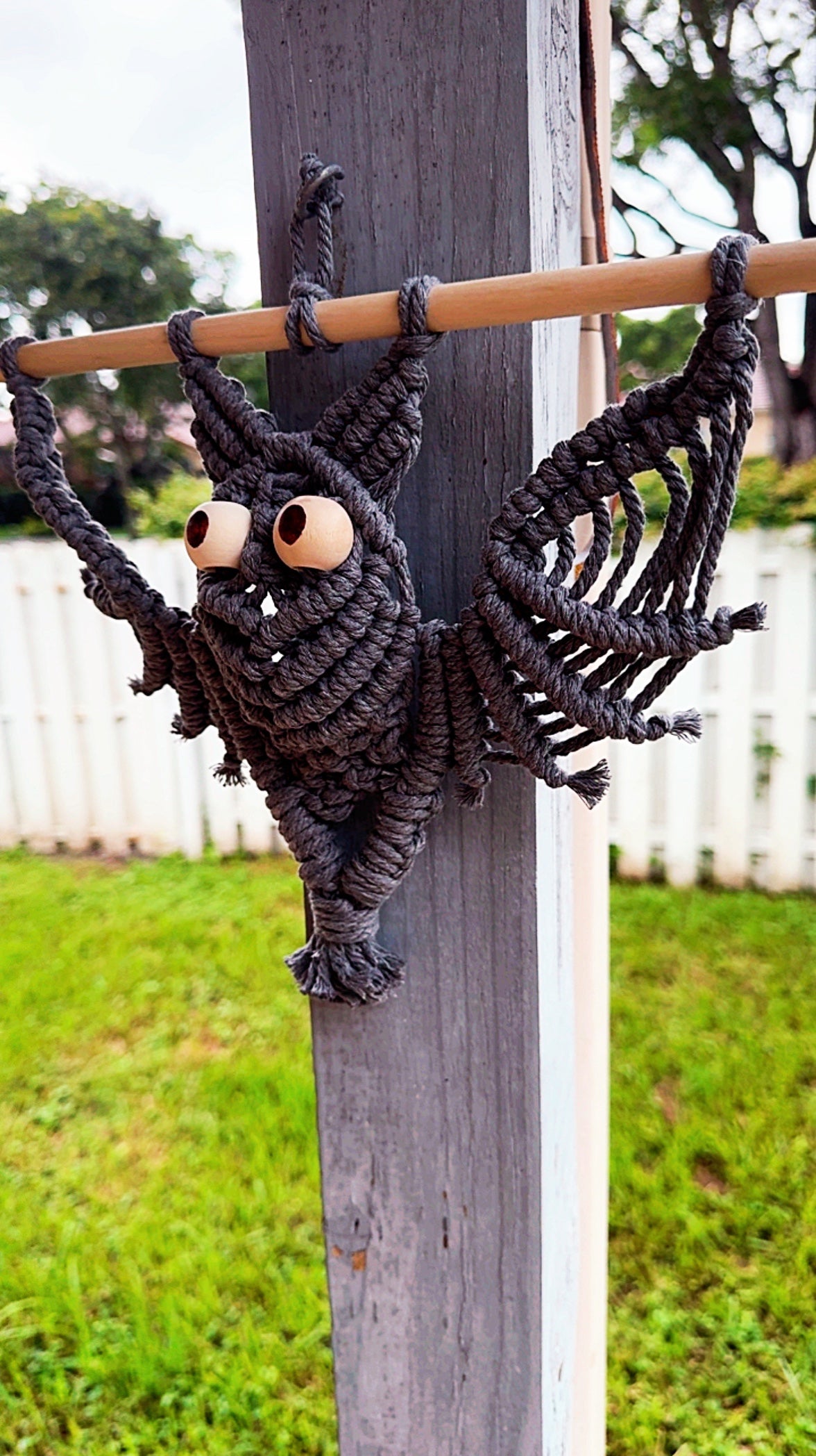 Macrame Halloween Bat Wall Hanging | Spooky Season Home Decor | Handmade