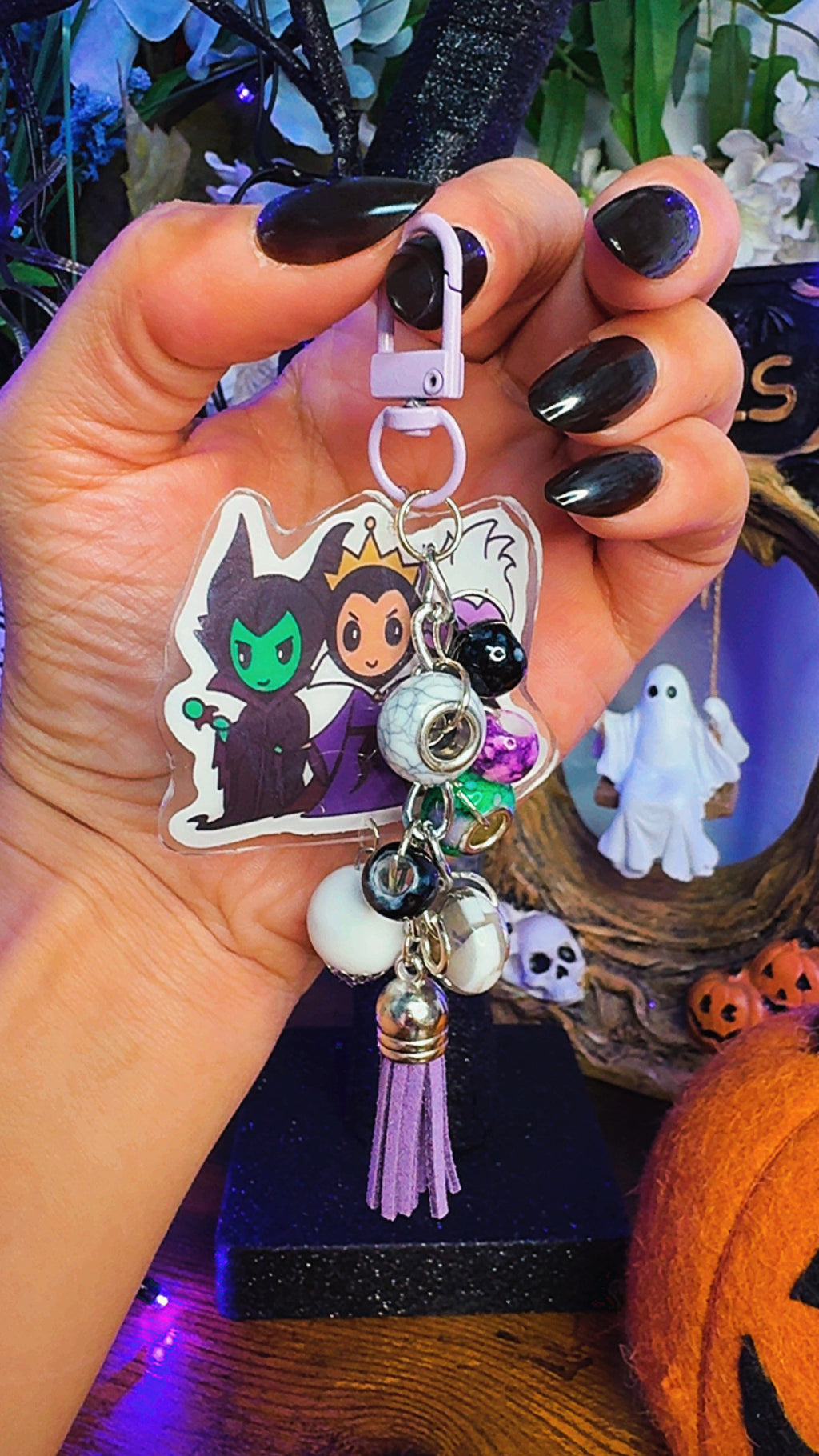 Villains Bag Charms | Cute Keychain Accessories | Colorful Purse & Backpack Charms | Zipper Pull