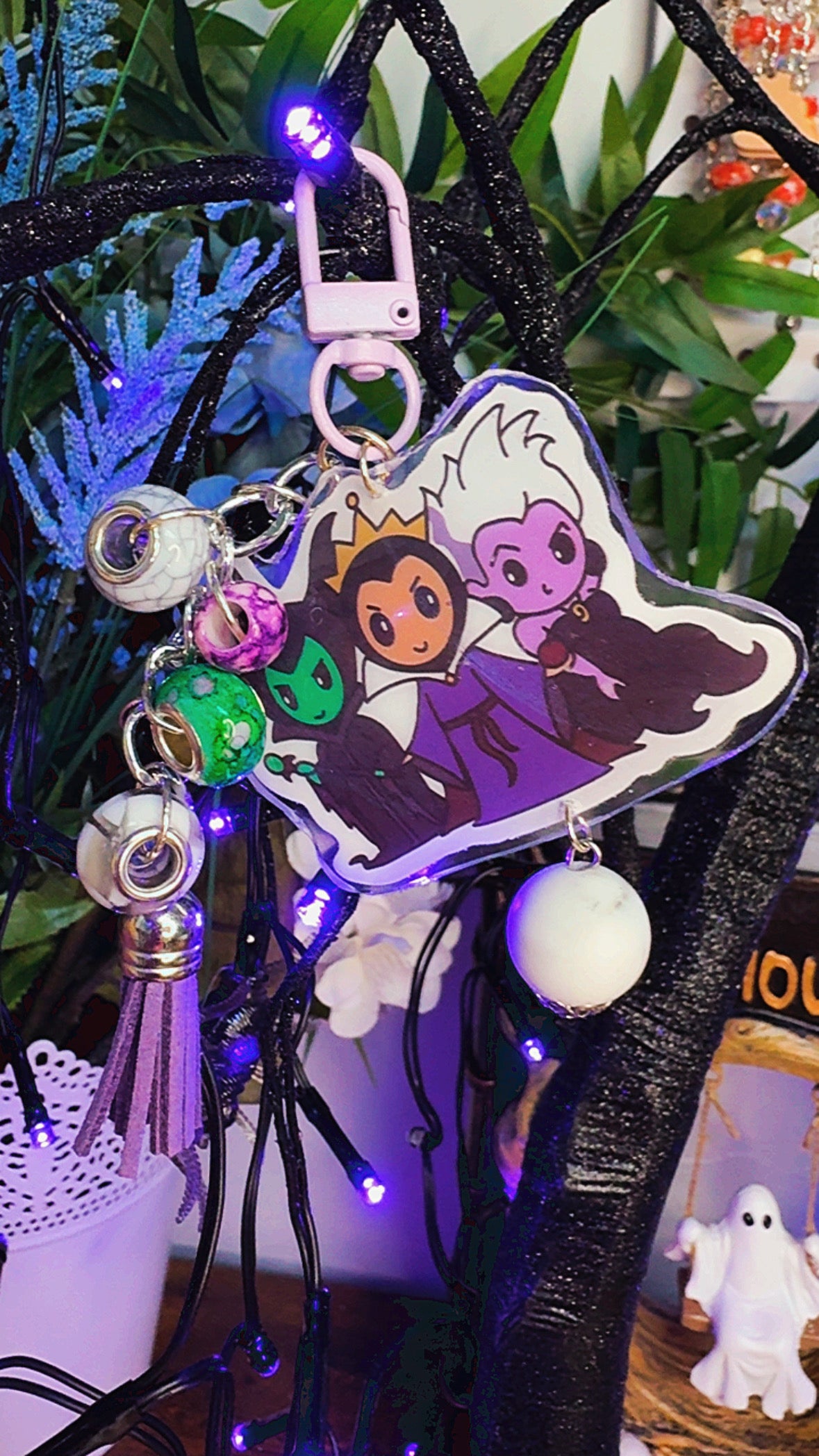 Villains Bag Charms | Cute Keychain Accessories | Colorful Purse & Backpack Charms | Zipper Pull