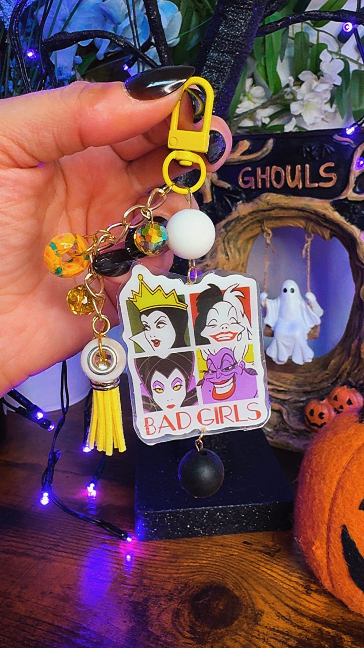 Villains Bag Charms | Cute Keychain Accessories | Colorful Purse & Backpack Charms | Zipper Pull