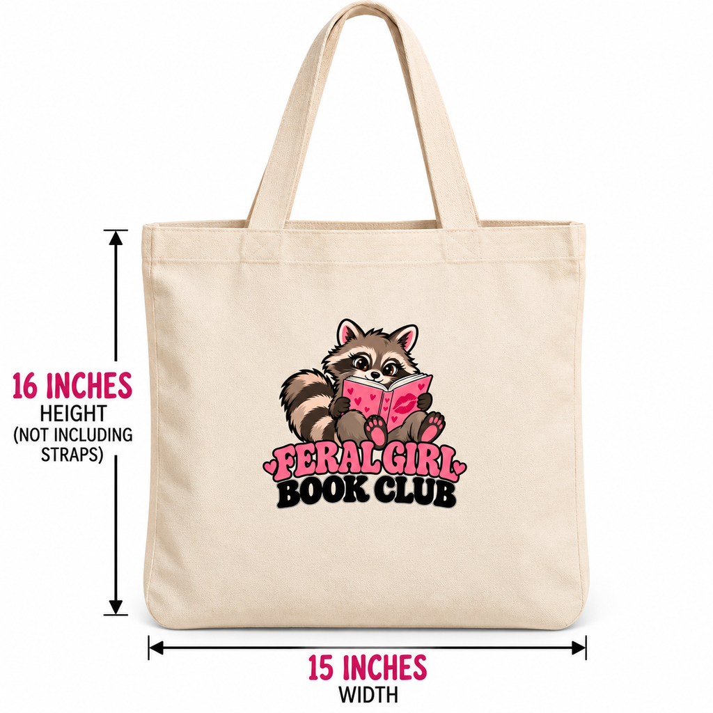 Feral Girl Book Club Canvas Tote | Bookstore Shopping Haul | Coffee Date