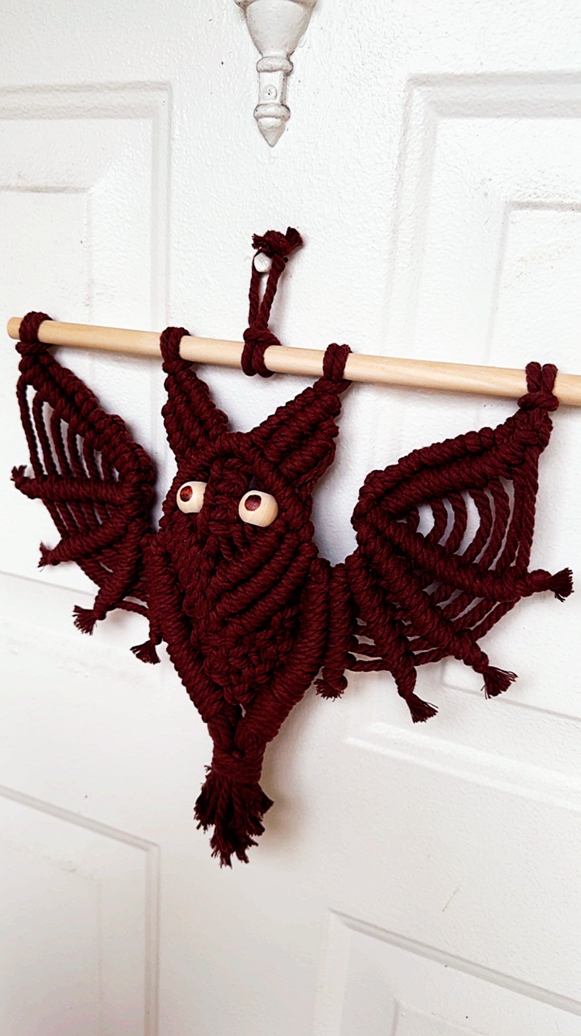 Macrame Halloween Bat Wall Hanging | Spooky Season Home Decor | Handmade