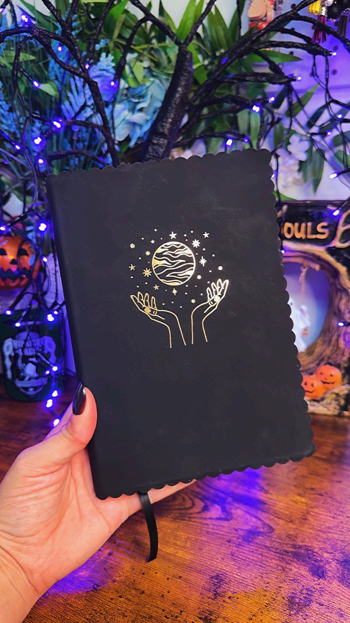 Celestial Soft Cover Journal with Gold Foil Page Lining