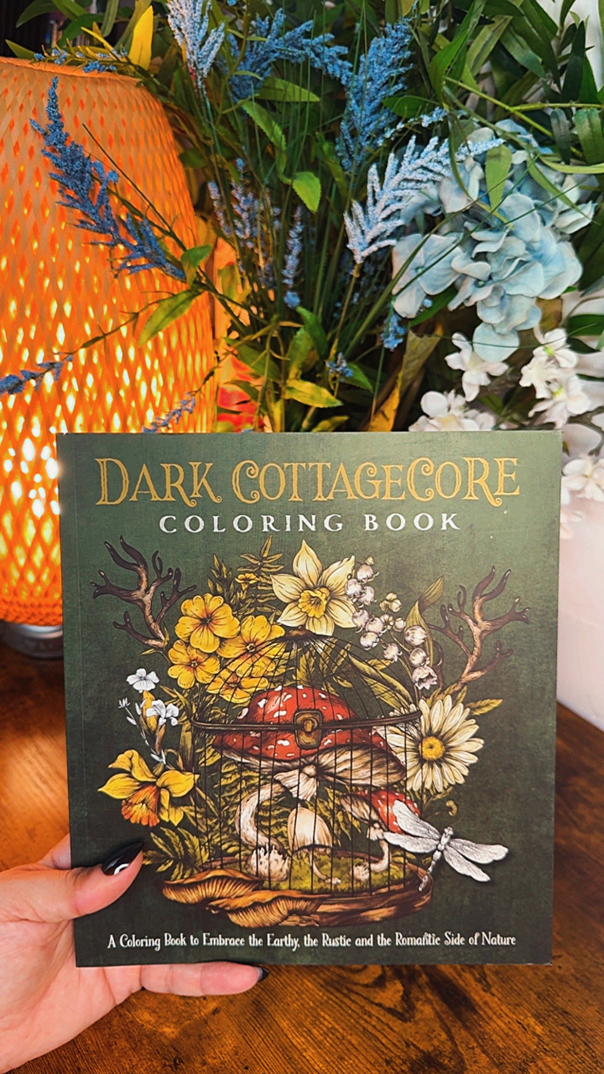 Dark Cottagecore Adult Coloring Book