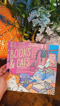 Large Adult Coloring Book for Books and Cat Lovers