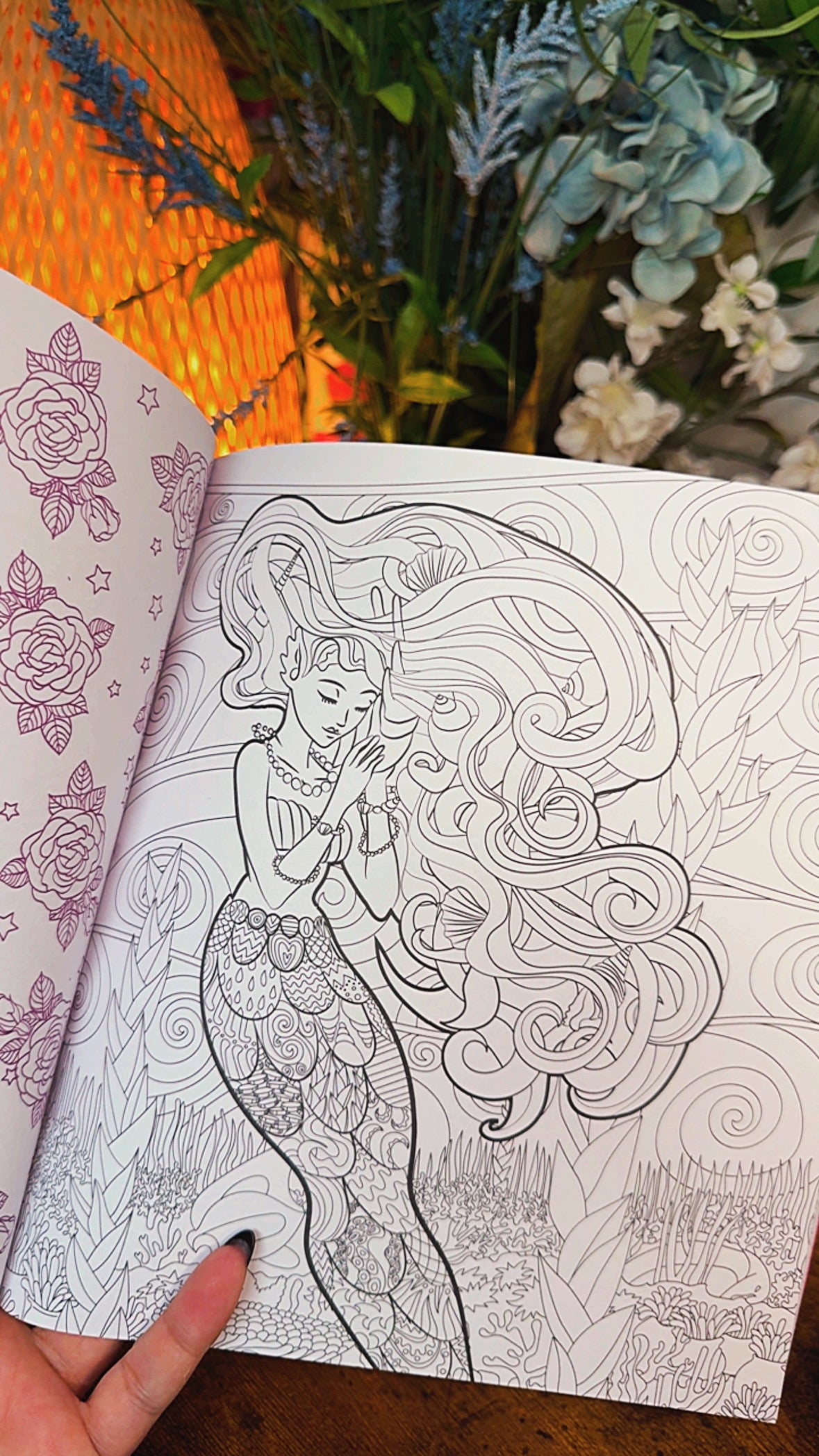 Magical Mermaids and Fantasy Creatures Adult Coloring Book