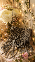 Handmade Macrame Crossbody Bag – Boho Fringe Purse