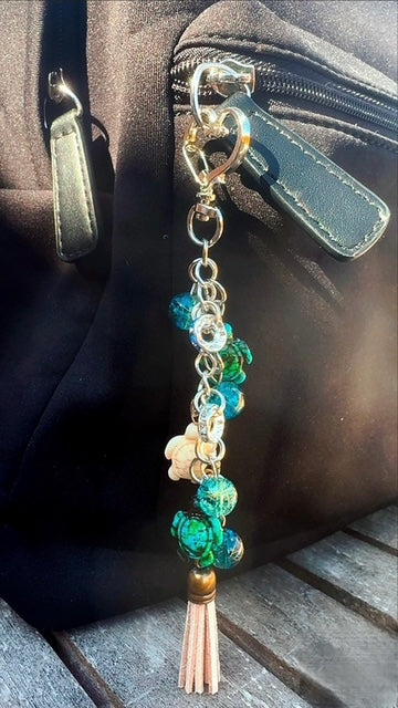 Turtle Wayfarer Beaded Keychain