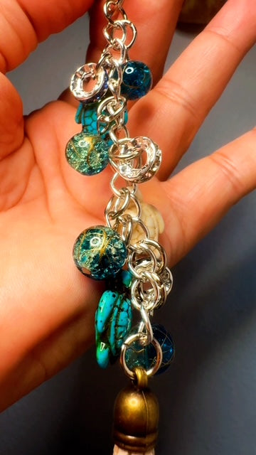 Turtle Wayfarer Beaded Keychain