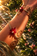 Handmade Fae Arm Cuff | Elven Wire Wrapped Armlet | Woodland Fantasy Jewelry